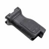 Strike Industries Angled Grip erbjuder kabelhantering, naturlig handvinkel och stabilitet vid skjutning, perfekt för 1913 Picatinny rails.