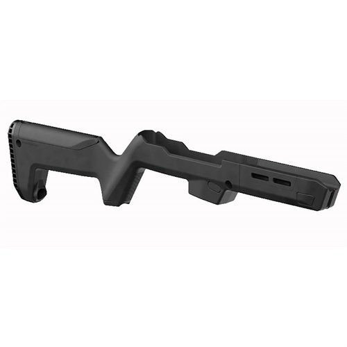 Magpul Backpacker Stock för Ruger PC Carbine erbjuder portabilitet, M-LOK fästen, förvaringsutrymmen och justerbar längd för ökad komfort.
