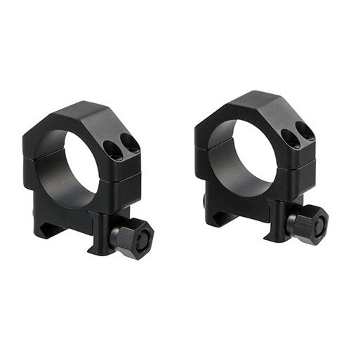 TSR Picatinny Scope Rings erbjuder överlägsen hållkraft och precision med fyra skruvar för att förhindra rotation och säkerställa maximal kontakt.
