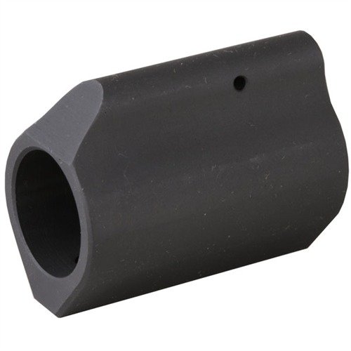AR-15 gas block i ett stycke av stål, låg profil, passar under de flesta free-float handguards. Säkert lås med tre stålsetscrews för en ren look.