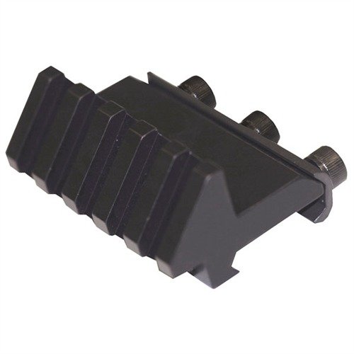 Den låga profilen hos AR-15/M16 Picatinny Angle Mount möjliggör montering av tillbehör i 45° vinkel utan att blockera primära sikten, med säker fäste.