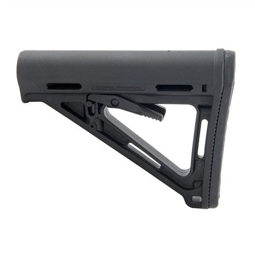 Magpul MOE Collapsible Mil-Spec Stock erbjuder hållbarhet, ergonomi och snabb justering av längd, vilket ger komfort och stöd för bästa skytte.