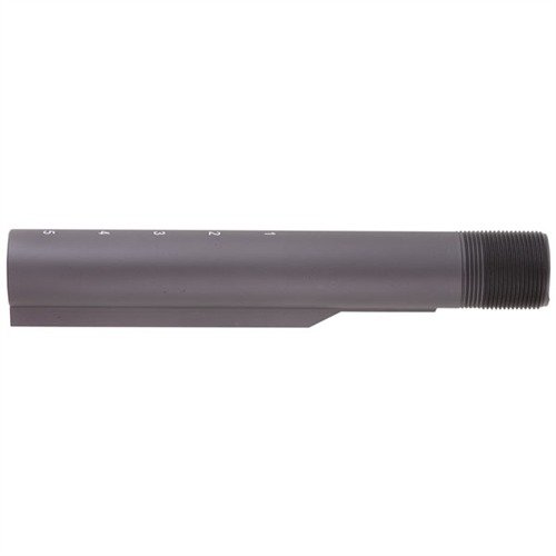 VLTOR MIL-SPEC Buffer Tube möjliggör rattle-free montering av mil-spec kollapsbara buttstocks, med precisionstillverkad aluminium för smidig användning.