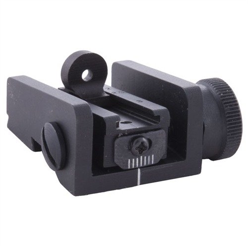 Högkvalitativ reproduktion av original rear sight för M1 Carbine, med precisa justeringar för vind och höjd, perfekt för autentisk restaurering.