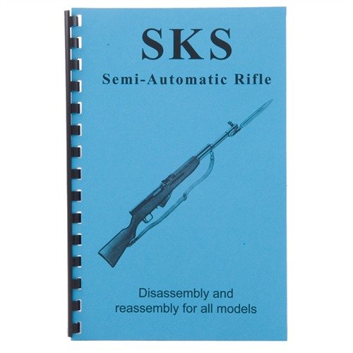 Praktisk guide för SKS-rifler med detaljerade instruktioner för demontering och montering, illustrerad med stora fotografier och parts schematics.