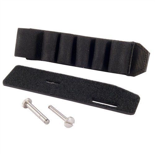 Den lätta Detachable Side Ammo Carrier ger snabb åtkomst till 6 extra hagelpatroner, med enkel installation och elastiskt fäste som håller patronerna på plats.