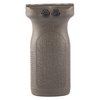 Lättviktsvertikala grepp för bättre vapenkontroll, ergonomisk design för "thumb break", säker greppytor och kompatibel med Picatinny-systemet.