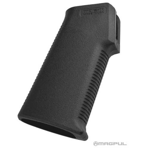 MOE-K Grip för AR15/M4 erbjuder en kompakt design med en brantare greppvinkel, vilket förbättrar komfort och kontroll på korta vapen. Monteringsmaterial ingår.