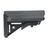 AR-15 Enhanced SOPMOD Stock erbjuder förbättrad cheekweld, vattentålig förvaring för batterier och säkerhet med anti-glid gummipad för optimal komfort.