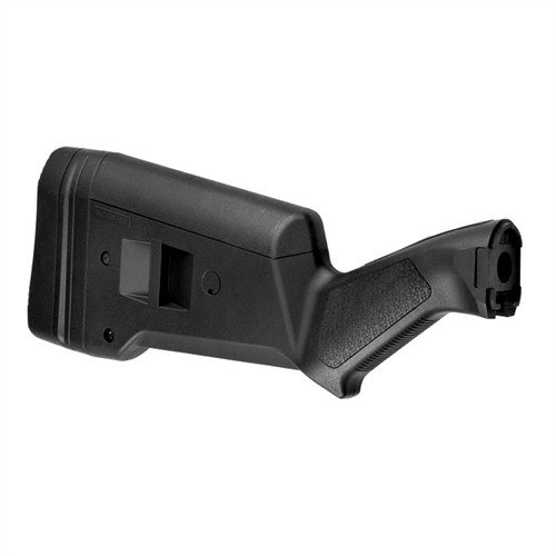 SGA® ambidextrisk buttstock för Remington® 870 erbjuder justerbar längd, ergonomiskt grepp och dämpande butt-pad för ökad komfort och kontroll.
