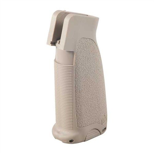 AR-15 MOD-0 GUNFIGHTER GRIP ger förbättrad kontroll med ergonomisk design, hållbart polymermaterial och en praktisk förvaringsfack för småföremål.