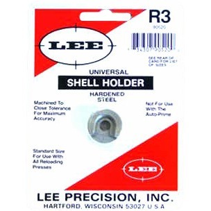 Universal shell holder från Lee Precision är kompatibel med de flesta reloader-pressar, men fungerar inte med Lee Auto Prime. Perfekt för dina omladdningsbehov!
