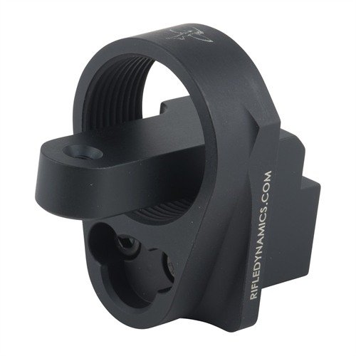 AK-47 M4 Stock Adapter i svart aluminium möjliggör enkel installation av AR-15 sling-adaptrar utan modifiering av din AK, perfekt för anpassning av sling-mounts.