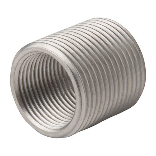 Den shoulderless thread adapter 1/2-28 till 5/8-24 i rostfritt stål ger en strömlinjeformad look och säkerställer perfekt justering och styrka vid montering.
