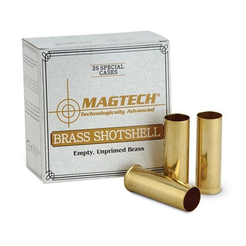 Magtech 20 Gauge Brass Shotshells erbjuder högkvalitativ ammunition med stora pistolprimers, perfekt för 2-3/4" kamrar, pålitlig och internationellt erkänd.