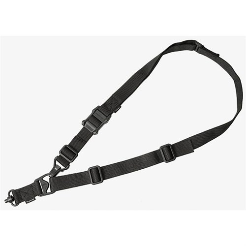 MS3 GEN2 Sling erbjuder snabb omkoppling mellan en- och tvåpunktskonfiguration med justerbar webbing och hållbar konstruktion för alla användare.