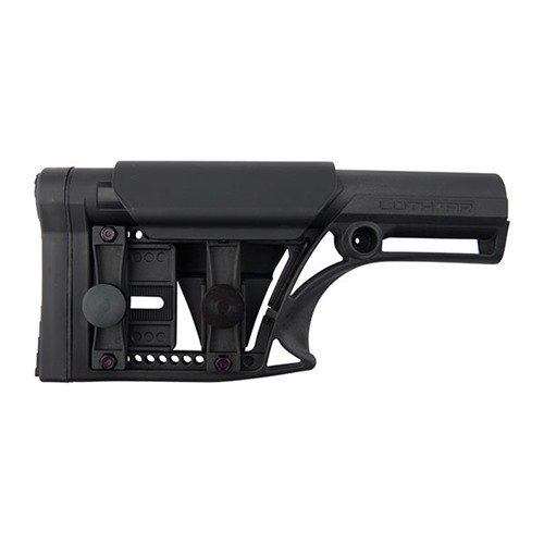 AR-15 Modular Stock i glasfyllt nylon erbjuder justerbart kindstöd och längd, lätt vikt, och snabb montering med QD sling sockets för ökad funktionalitet.
