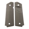 MOE 1911 Grip Panels i OD Green erbjuder ett unikt diamantformat tvärsnitt för bättre grepp, aggressiv cut-out för magasin och passar ambidextrösa säkerhetsanordningar.
