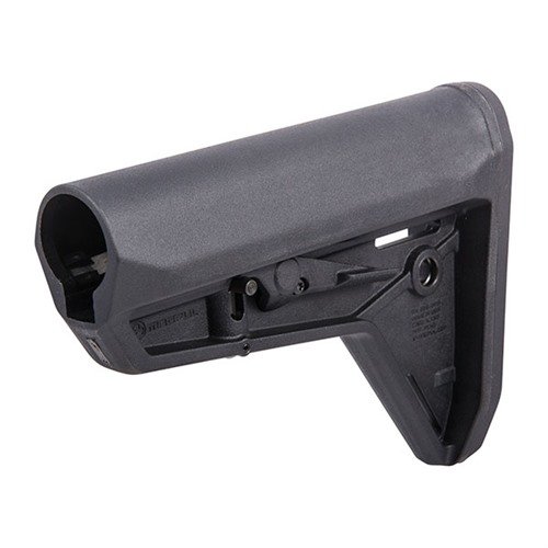 AR-15 MOE-SL COLLAPSIBLE MIL-SPEC erbjuder en lätt och justerbar design, anti-rattle funktion och ett greppvänligt gummibakstycke för ökad komfort och stabilitet.