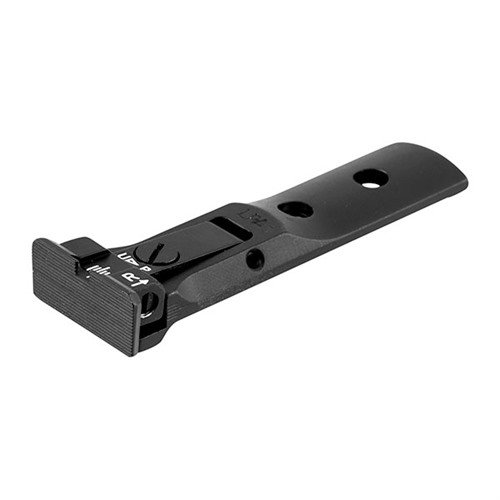 Ersättningsbaksikte för Smith & Wesson K, L, N och X-ram revolvrar, justerbart för vind och höjd med hårda "click" skruvar, passar utan bearbetning.