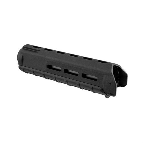 Magpul MOE M-LOK handskydd för AR-15/M16 erbjuder lättviktspolymerkonstruktion och M-LOK fästen för att enkelt montera tillbehör som lampor och grepp.
