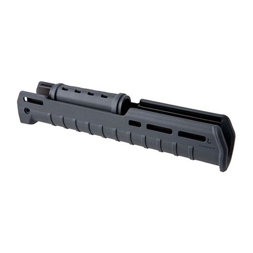 Magpul Zhukov Handguard erbjuder överlägsen ergonomi, M-LOK fästen för tillbehör, och ett robust aluminiumchassi för styrka och värmeavledning.