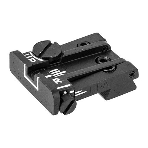 COLT justerbart baksikte passar de flesta populära automatpistoler utan att byta fabriksframsiktet. Justera vind och höjd med precision.