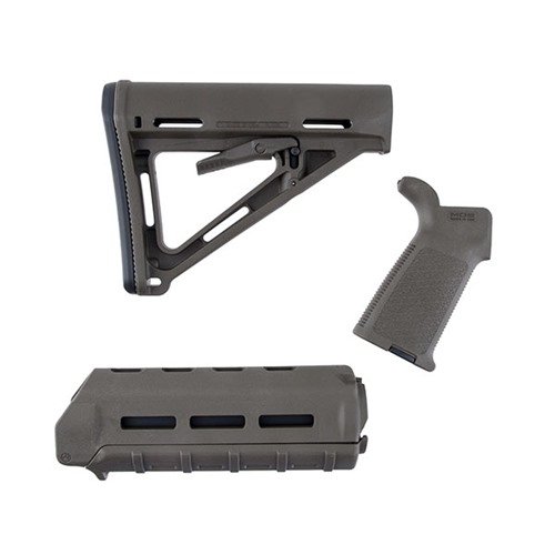 Uppgradera din AR-15 enkelt med Magpul MOE möbelset, inklusive MOE Mil-Spec stock, MOE carbine förhand och MOE grepp. Finns i flera färger.