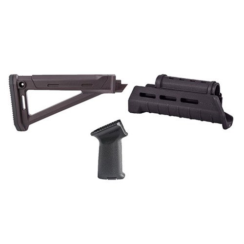 Detta kit innehåller MOE AK-skelettfäste, snap-on MOE AKM handskydd och MOE AK-grepp för bättre ergonomi och anpassningsmöjligheter för din Kalashnikov.