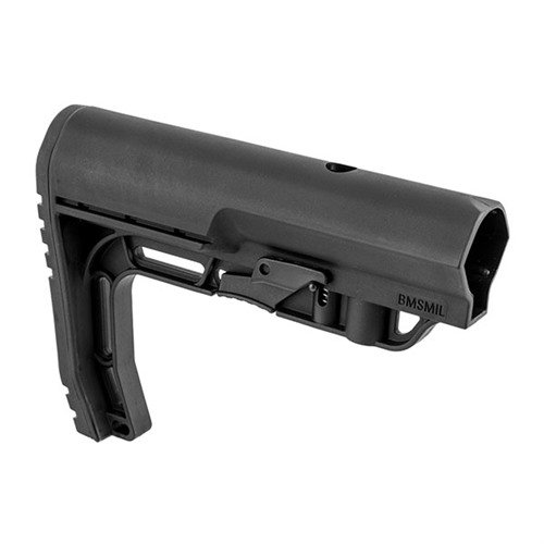 AR-15 Battlelink Minimalist Stock är en ultralätt och hållbar kolv som passar Mil-Spec buffer tube, med anpassningsmöjligheter för slinga och tillbehör.
