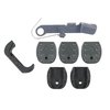 Vickers Glock Accessory Pack erbjuder en förlängd magasinrelease för snabbare byten, halkfria bottnar för bättre grepp och en förbättrad tumplatta för snabbare hantering.