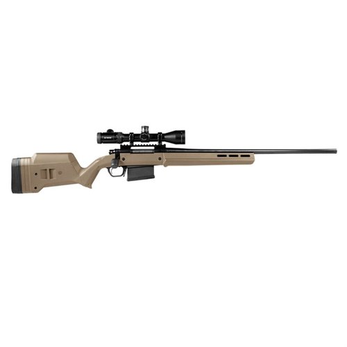 Magpul Hunter 700 LA är en justerbar kolv i förstärkt polymer med aluminiumbäddblock, M-LOK-kompatibel och erbjuder anpassningsbar längd och höjd för optimal ergonomi.