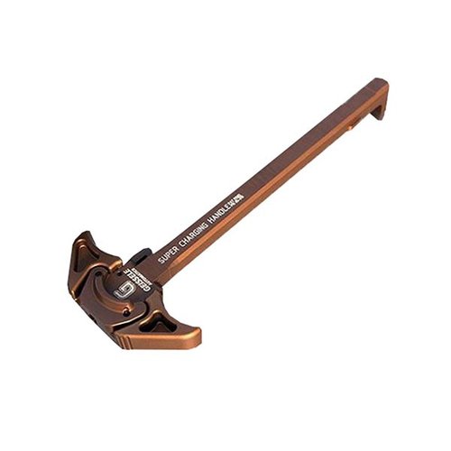 Geissele Super Charging Handle för AR-15/M16 är ambidextrous, tillverkad av 7075-T6 Aluminium och finns i hårdanodiserad svart eller DDC.