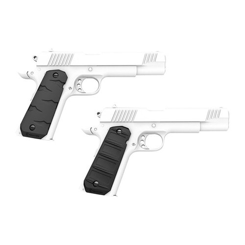 RG11 gummigrepp är lätta att installera, ger en ny look med olika mönster och färger, och behåller standardprofilen för 1911-grepp.
