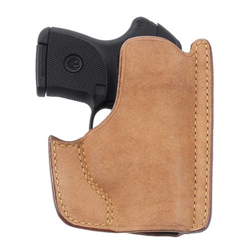 Denna premium horsehide pocket holster för Glock® 26 erbjuder säker och diskret bärning, snabb dragning och enkel hantering med en hand.