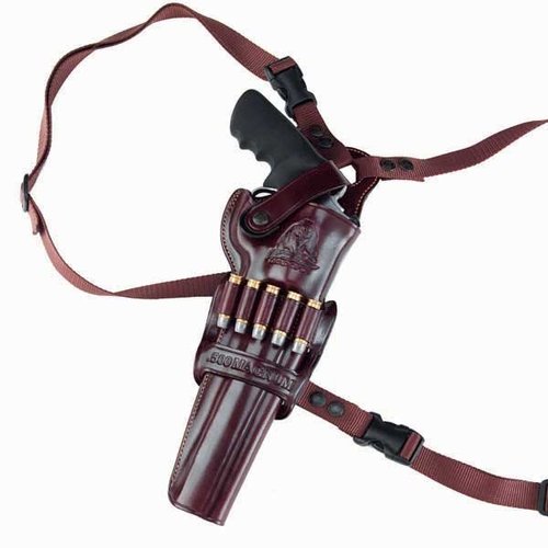 Galco Kodiak Shoulder Holster erbjuder komfort och tillgänglighet för stora jaktvapen, med justerbara remmar för hela dagen och enkel anpassning utan verktyg.