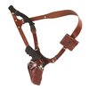 Great Alaskan Shoulder Holster är perfekt för stora revolvrar eller pistoler, tillverkad av premium steerhide för komfort och hållbarhet, passar bröst upp till 54".