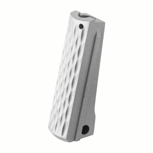 Fusion Pro-Series Mainspring Housing i grå matt rostfritt stål, CNC-bearbetad för 1911 fullstorlek. Passar de flesta 1911 och Commander pistoler.
