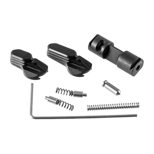 Radian Weapons Talon™ ambidextrous säkerhetsväljare erbjuder modulär design, 90° eller 45° installation, och inga skruvar som kan lossna, perfekt för AR15 & AR10.