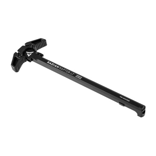 Radian Weapons AR 308 Raptor-LT Charging Handle erbjuder hållbarhet och flexibilitet för AR-10, med 7075 aluminium och ergonomisk design för både vänster- och högerhänta.