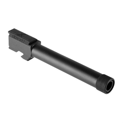 Faxon threaded barrel för Glock® 17 erbjuder en exakt passform, ½"-28 gängad mynning för ljuddämpare, och en slitstark svart Nitride-finish.