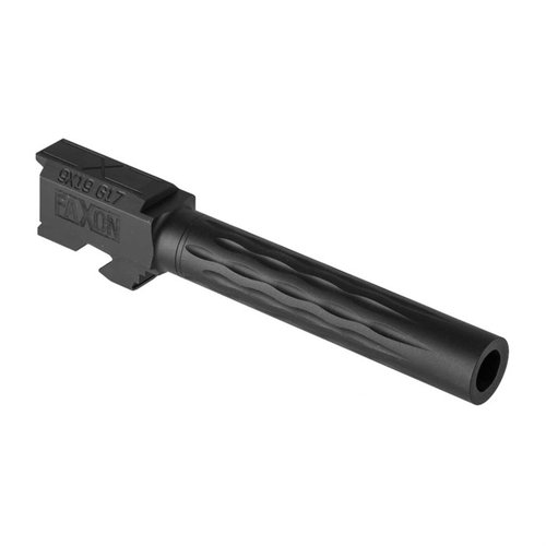 Faxons Flame Match Barrels för Glock® 17 erbjuder överlägsen värmeavledning, hållbarhet och precision, utan behov av gunsmith-anpassning.