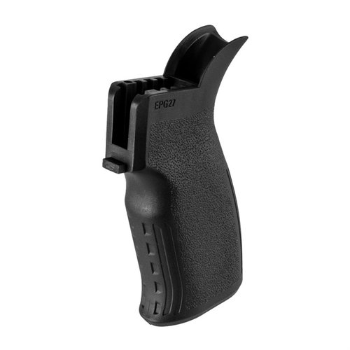 EPG27 Engage Pistol Grip erbjuder ergonomisk komfort och bättre kontroll för AR-15, perfekt för enhandsskjutning och långvarig användning.