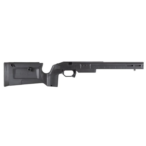 BRAVO CHASSIS för Remington 700 korta aktioner erbjuder en robust aluminiumryggrad, justerbar kindstöd, M-LOK-kompatibilitet och väger endast 2,9 lbs.