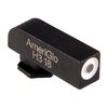 AmeriGlo Tritium Front Sight för Glock erbjuder lågprofil, snagsäkert design och självlysande tritiumpunkter för snabb sikte under stress.