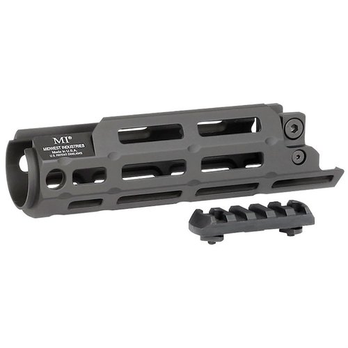 Uppgradera din MP5M med Midwest Industries HK MP5M Handguard, tillverkad av 6061 aluminium, med 15 M-LOK fästen och snabbkopplingsfästen för selen.