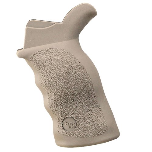 ERGO TACTICAL DELUXE GRIP erbjuder en större och tyngre design med utmärkt grepp för större händer, ambidextrös och motståndskraftig mot oljor och lösningsmedel.