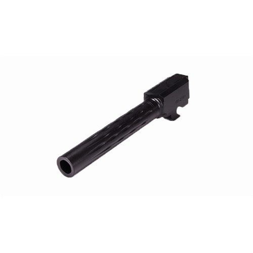 Faxon P320 Compact 9mm-lopp med unik flame fluting, 416-R rostfritt stål, slitstark nitride-beläggning och 1:10 twist för överlägsen precision och hållbarhet.