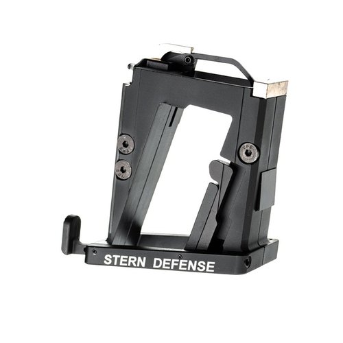 Konvertera enkelt din AR-15 till 9mm med Stern Defense-adaptern. Använd populära Glock®-magasin, lätt installation och hållare för sista skottet.