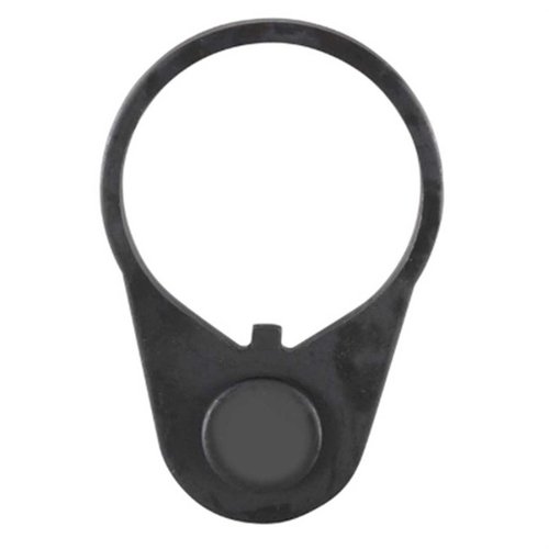 Luth-AR Carbine Latch Plate i svart stål är designad för MBA-3 och MBA-4 Carbine Buffer Kits, vilket ger ökad hållbarhet och pålitlighet för ditt vapen.